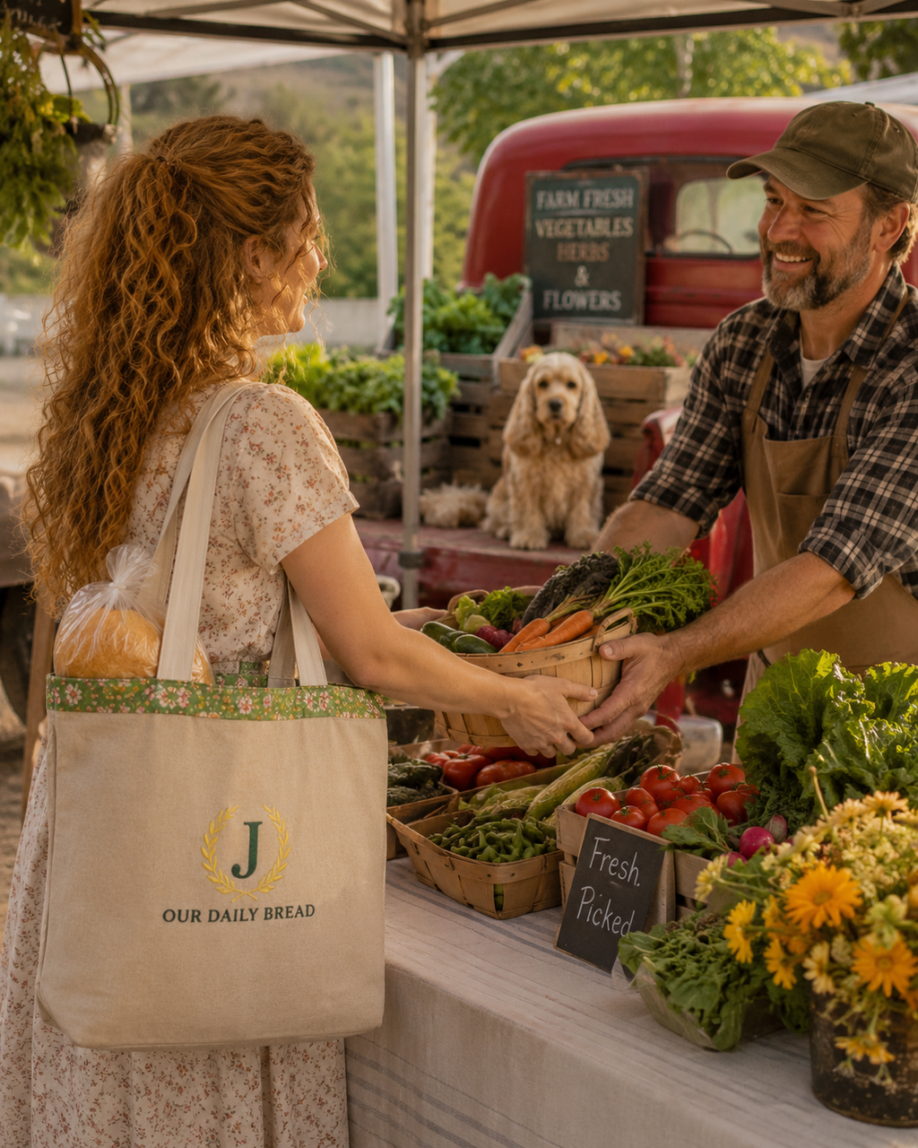 Grandmother's Kitchen Market Bag | DeJane Unlimited