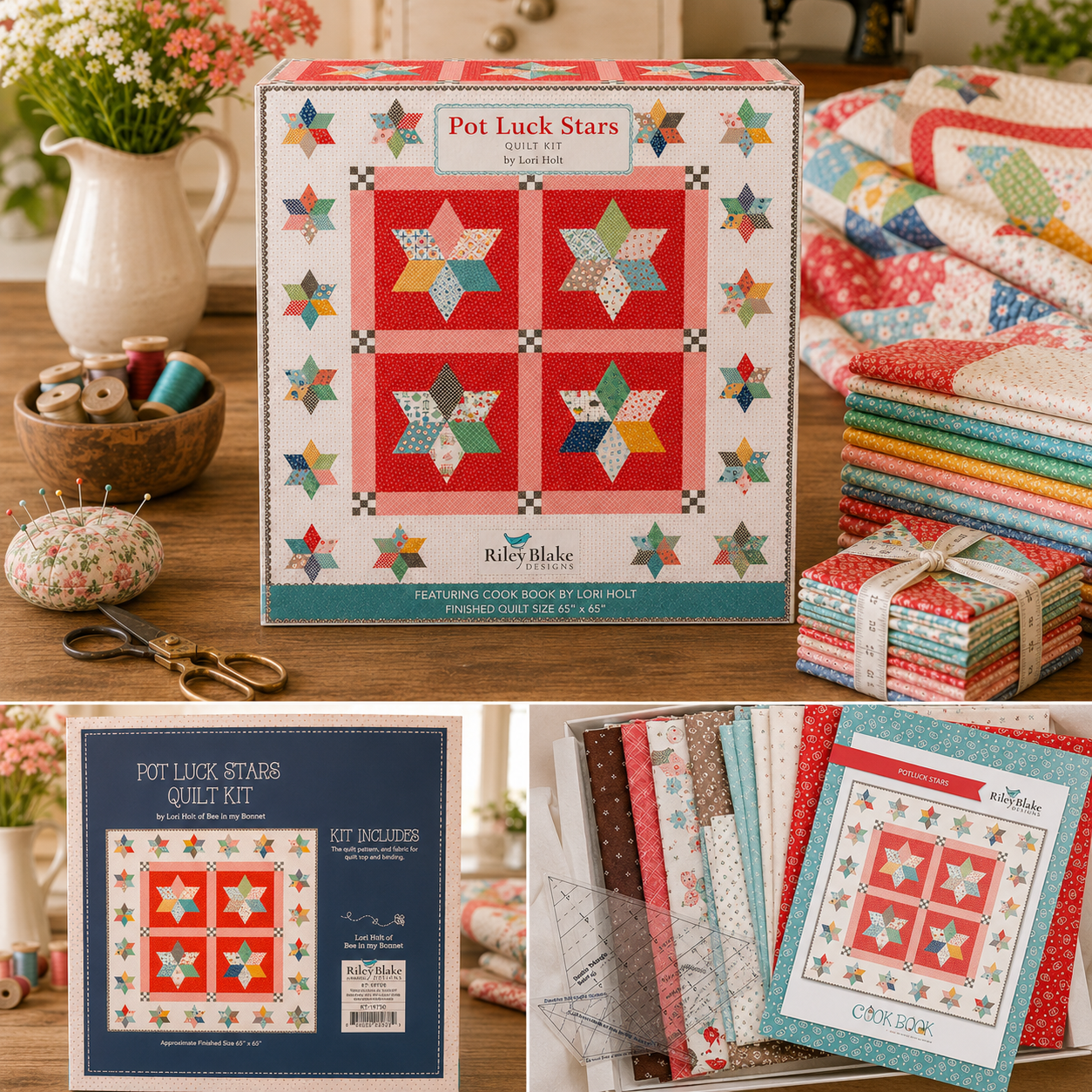 Potluck Stars Quilt Kit