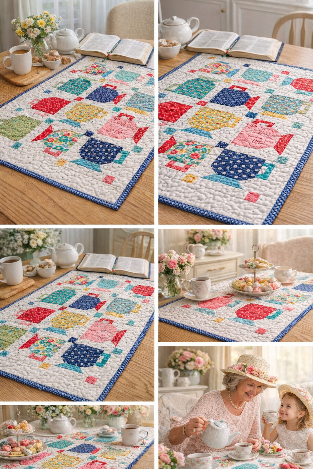 Good Morning Mugs Table Runner | Lori Holt of Bee in my Bonnet for Riley Blake