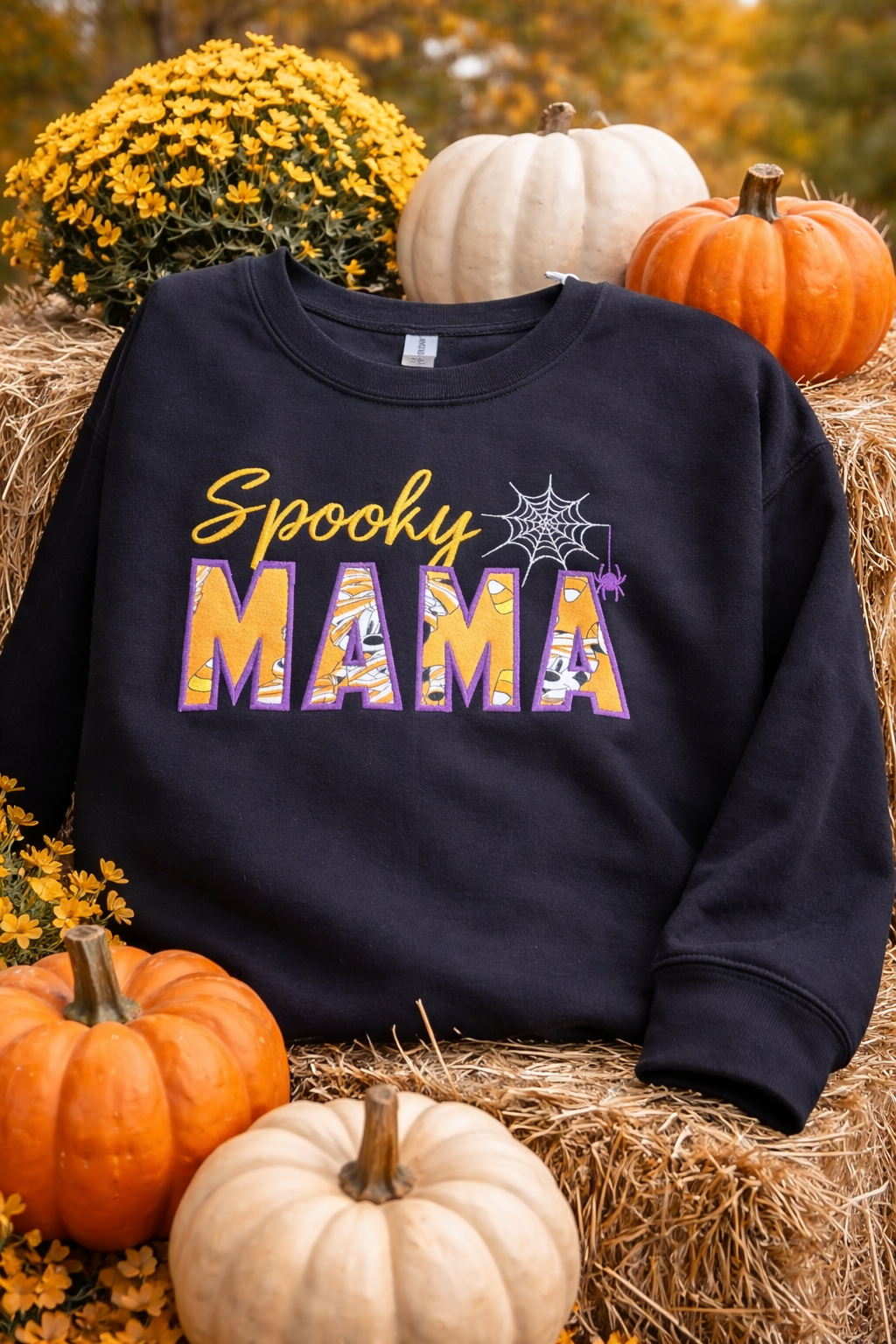 Spooky Mama Sweatshirt | Custom Halloween Keepsake Made from Your Child’s Pajamas