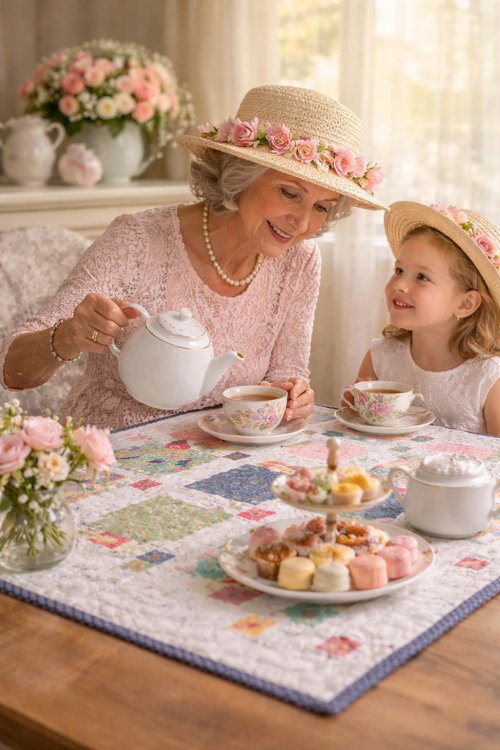 Good Morning Mugs Table Runner | Lori Holt of Bee in my Bonnet for Riley Blake